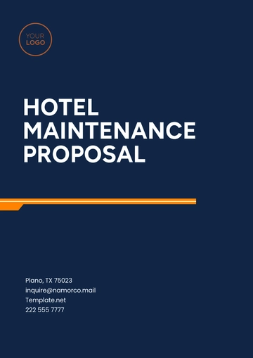 Free Hotel Maintenance Proposal Template to Edit Online