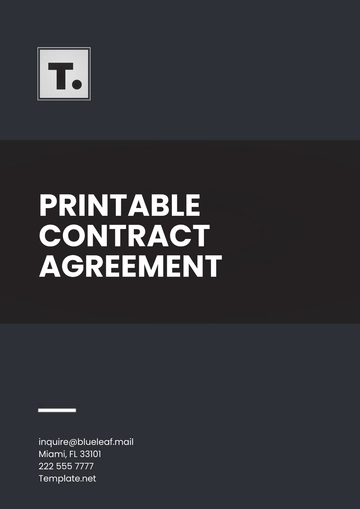 Free Printable Contract Agreement Template to Edit Online