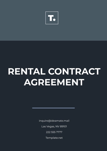 Free Rental Contract Agreement Template to Edit Online