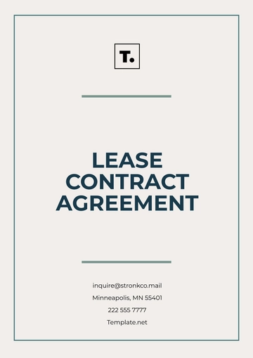 Free Lease Contract Agreement Template to Edit Online