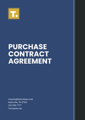Free Purchase Contract Agreement Template to Edit Online