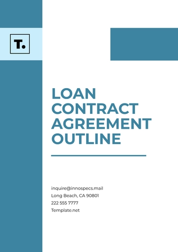 Free Loan Contract Agreement Outline Template to Edit Online