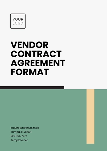 Free Vendor Contract Agreement Format Template to Edit Online