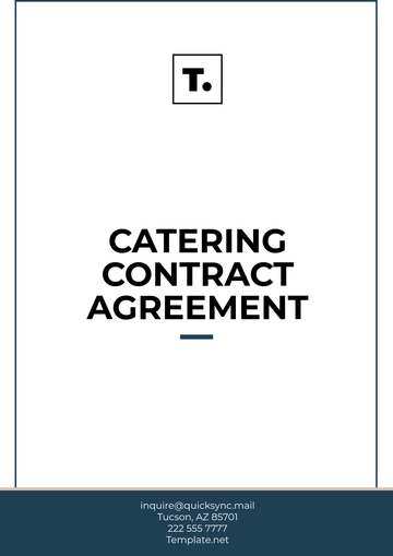 Free Catering Contract Agreement Template to Edit Online