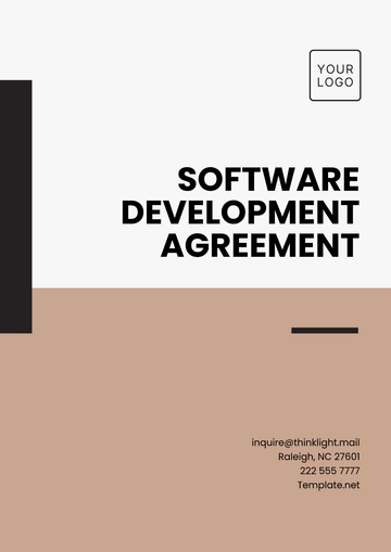Free Software Development Agreement Template to Edit Online