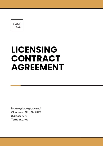 Free Licensing Contract Agreement Template to Edit Online