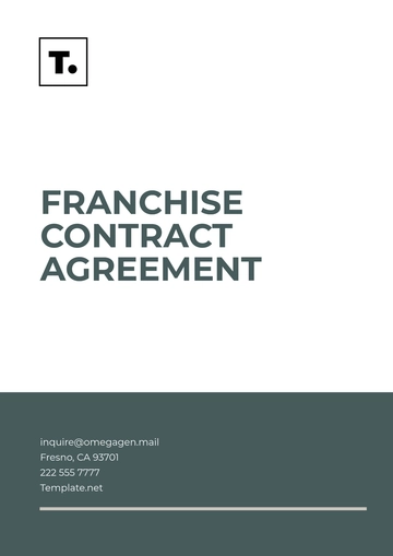Free Franchise Contract Agreement Template to Edit Online