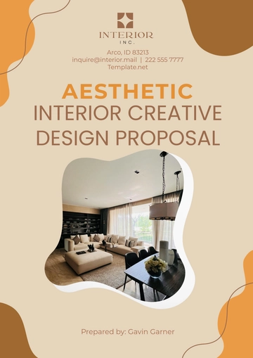 Free Aesthetic Interior Creative Design Proposal Template to Edit Online