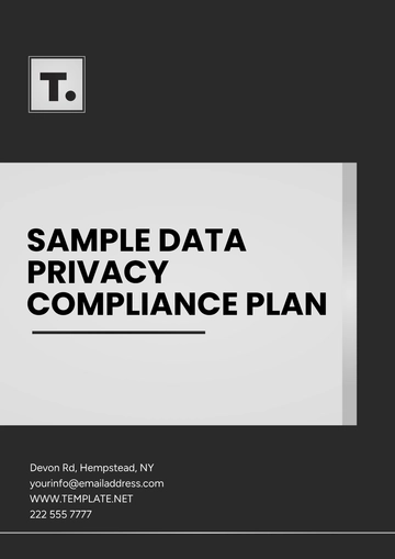 Free Sample Data Privacy Compliance Plan  Template to Edit Online