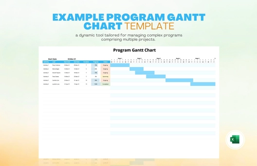 Example Program Gantt Chart Template