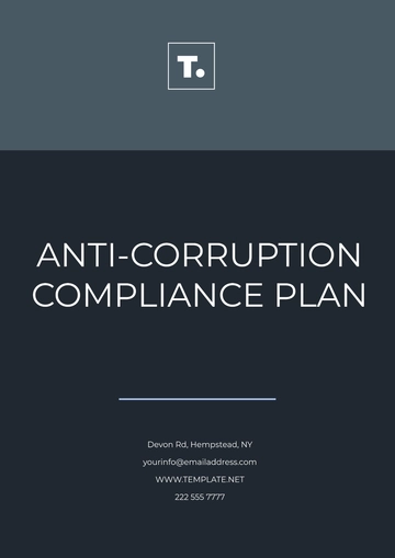 Free Anti-Corruption Compliance Plan Template to Edit Online