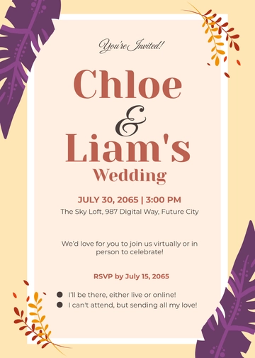 Free Digital RSVP Card Invitation Template to Edit Online
