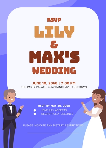 Free Fun RSVP Card Invitation Design Template to Edit Online