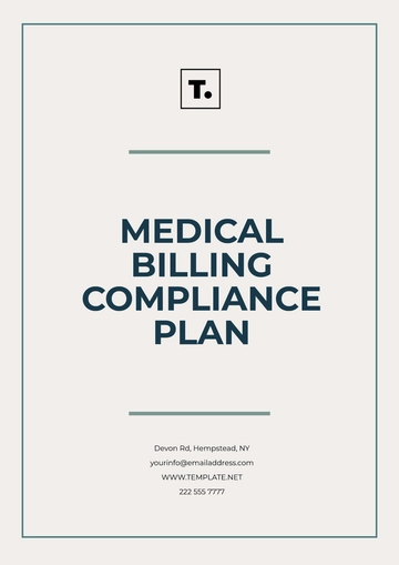 Free Medical Billing Compliance Plan Template to Edit Online