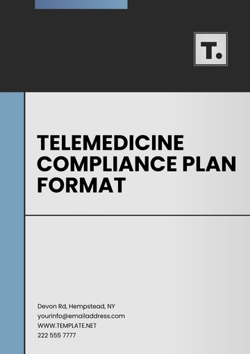 Free Telemedicine Compliance Plan Format Template to Edit Online