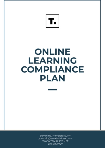 Free Online Learning Compliance Plan Template to Edit Online