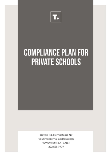 Free Compliance Plan for Private Schools Template to Edit Online