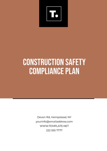 Free Construction Safety Compliance Plan Template to Edit Online