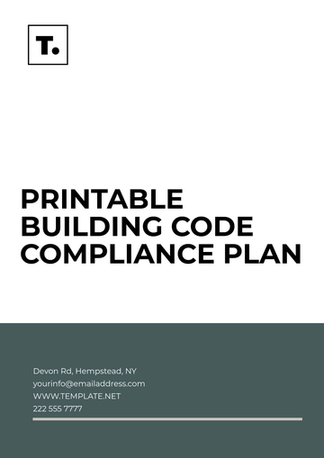 Free Printable Building Code Compliance Plan Template to Edit Online