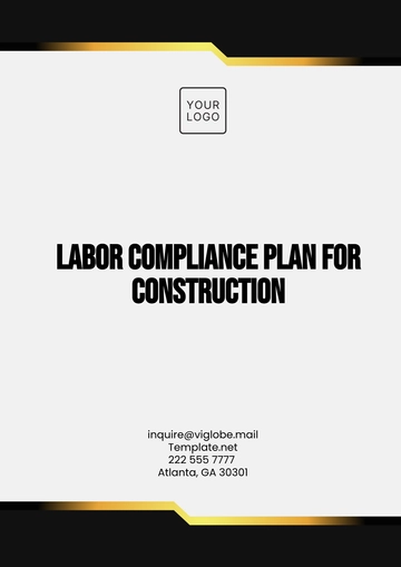 Free Labor Compliance Plan for Construction Template to Edit Online