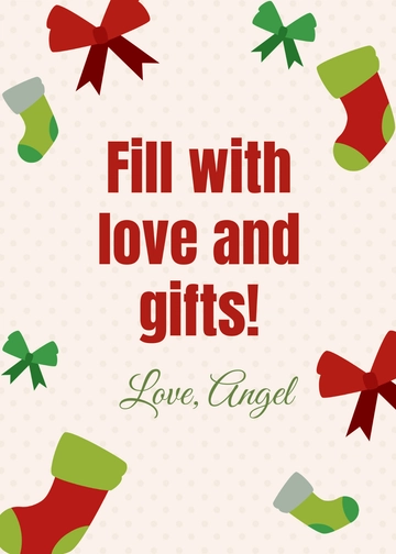 Free Christmas Stocking Template to Edit Online