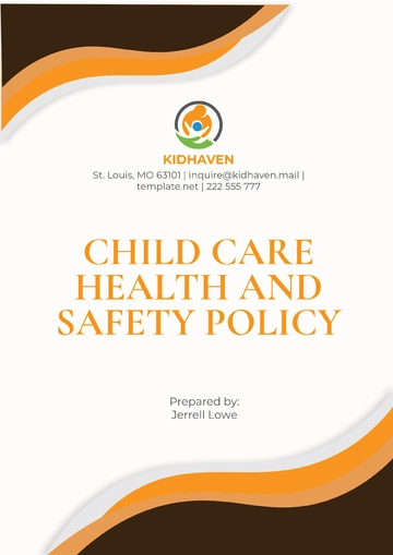 Free Child Care Health and Safety Policy Template to Edit Online