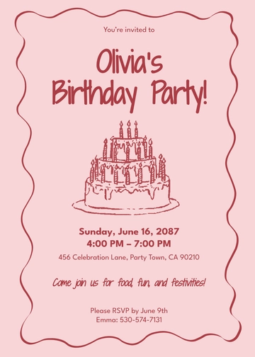 Free Birthday Party Invitation Template to Edit Online