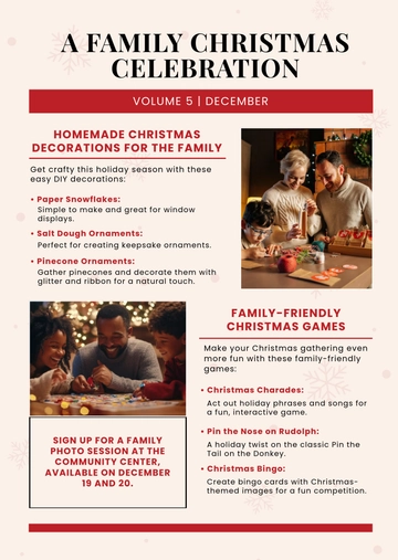 Free Family Christmas Newsletter Template to Edit Online