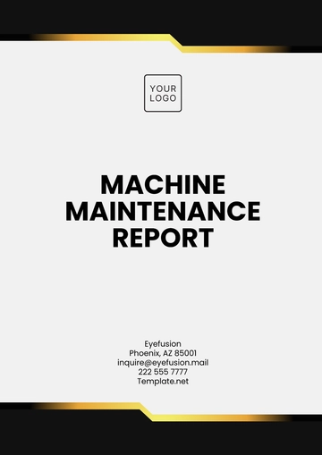 Free Machine Maintenance Report Template to Edit Online