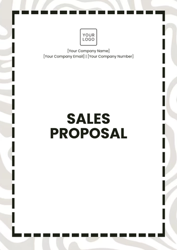 Free Blank Sales Proposal Template to Edit Online
