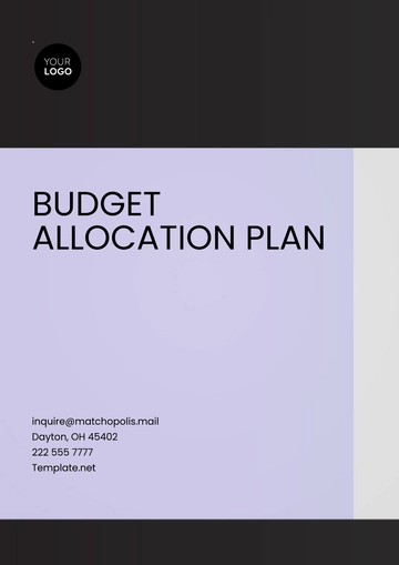 Free Budget Allocation Plan Template to Edit Online
