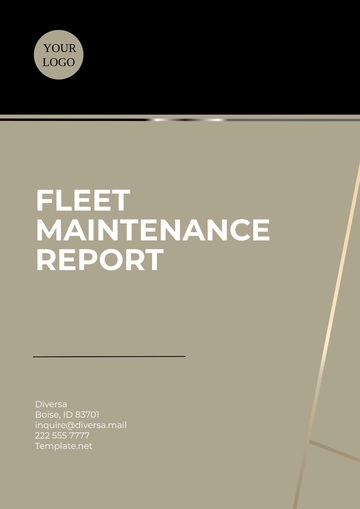 Free Fleet Maintenance Report Template to Edit Online