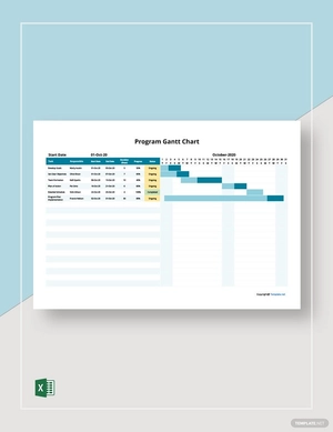 Sample Program Gantt Chart Template