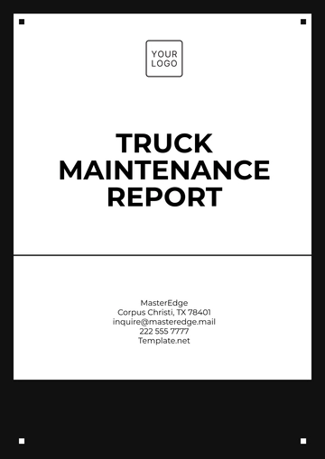 Free Truck Maintenance Report Template to Edit Online