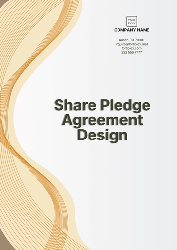 Free Share Pledge Agreement Design Template to Edit Online