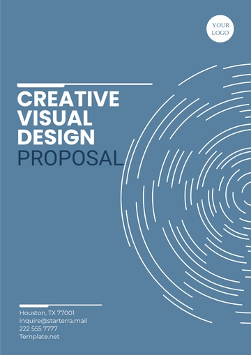 Free Creative Visual Design Proposal Template to Edit Online