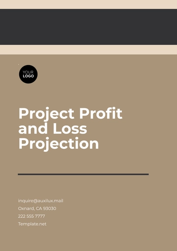 Free Sample Project Profit and Loss Projection Template to Edit Online