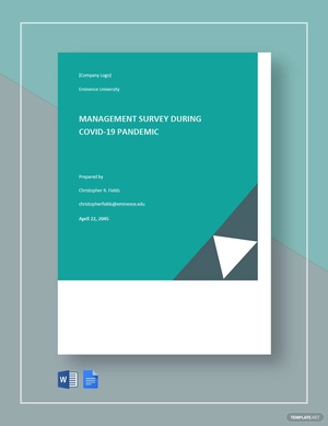 Mangement Survey during Covid19 Pandemic Template