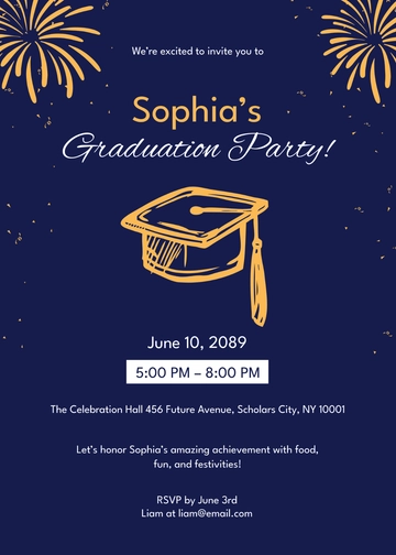 Free Graduation Party Invitation Template to Edit Online | Template.net