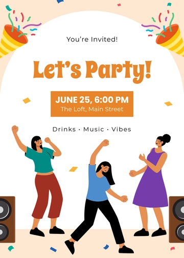 Free Party Invitation Flyer Template to Edit Online