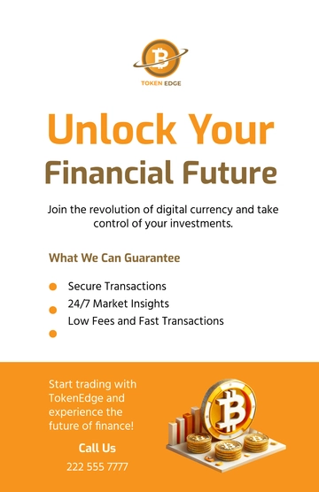 Free Cryptocurrency Poster Template to Edit Online