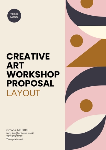 Free Creative Art Workshop Proposal Layout Template to Edit Online