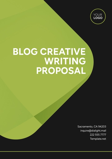 Free Blog Creative Writing Proposal Template to Edit Online