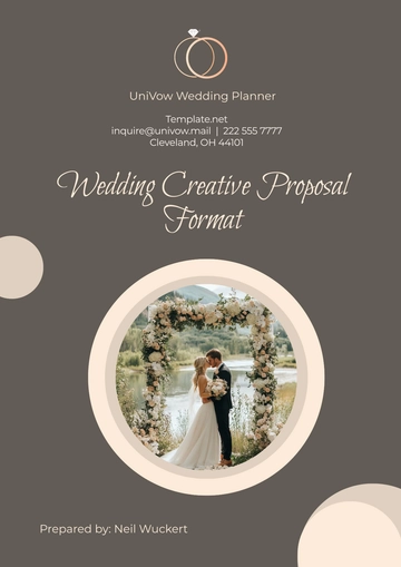 Free Wedding Creative Proposal Format Template to Edit Online