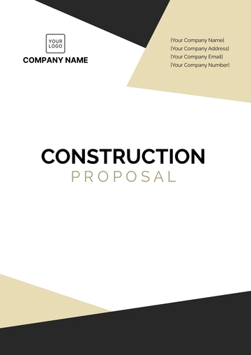 Free Blank Construction Proposal Template to Edit Online