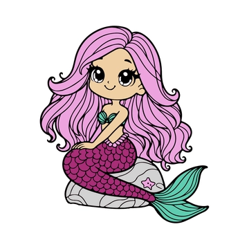 Free Cartoon Mermaid Clipart to Edit Online