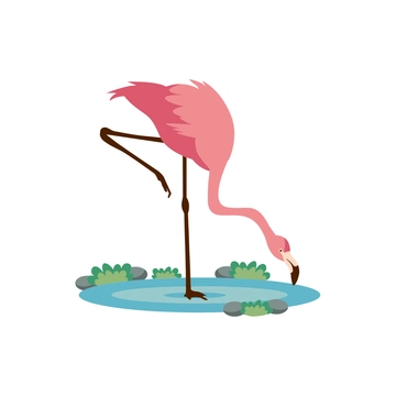 Free Transparent Flamingo Clipart to Edit Online