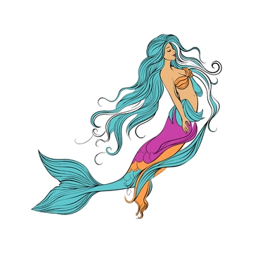 Free Realistic Mermaid Clipart to Edit Online