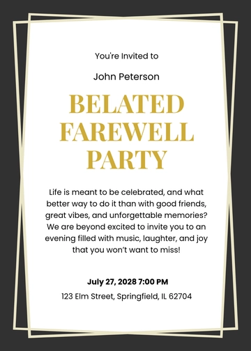 Free College Party Invitation Template to Edit Online