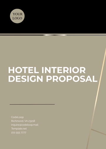 Free Hotel Interior Design Proposal Template to Edit Online